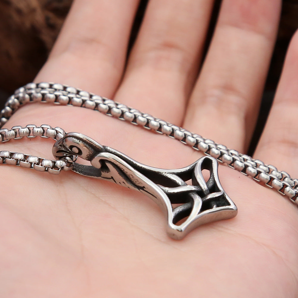 New Stainless Steel Hammer Pendant Viking Necklace Wholesale