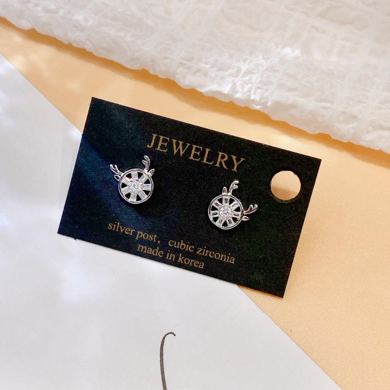 Christmas Stud Earrings New Yilu S925 Sterling Silver Gift