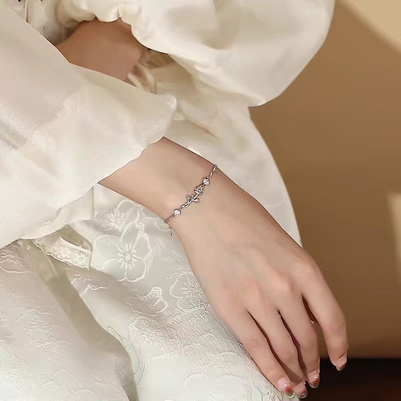 925 Sterling Silver Little Prince Rose Bracelet for Girls