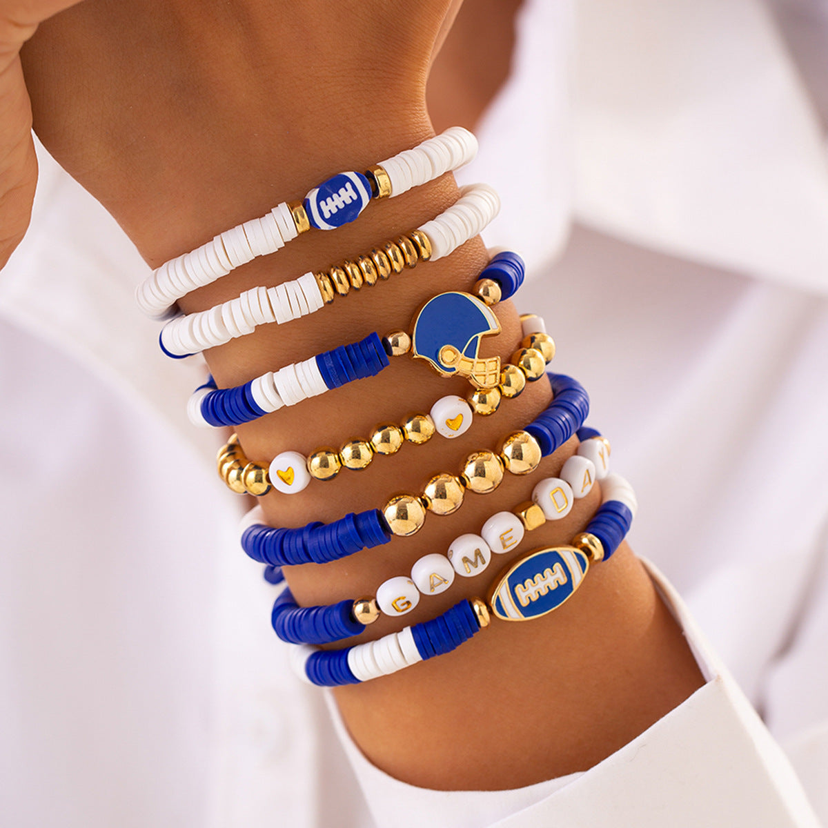 Planderful Vienna Verve Bracelet Set – Stylish Football Pendant Design