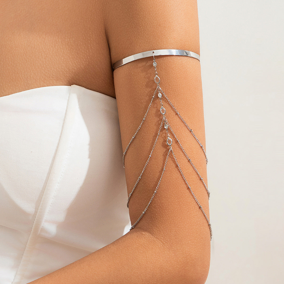 Romantic Su Open Arm Bracelet Metal U-Shaped Chain Arm Chain