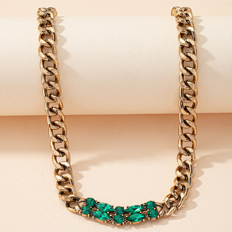 Retro Thick Chain Necklace with European and American Style