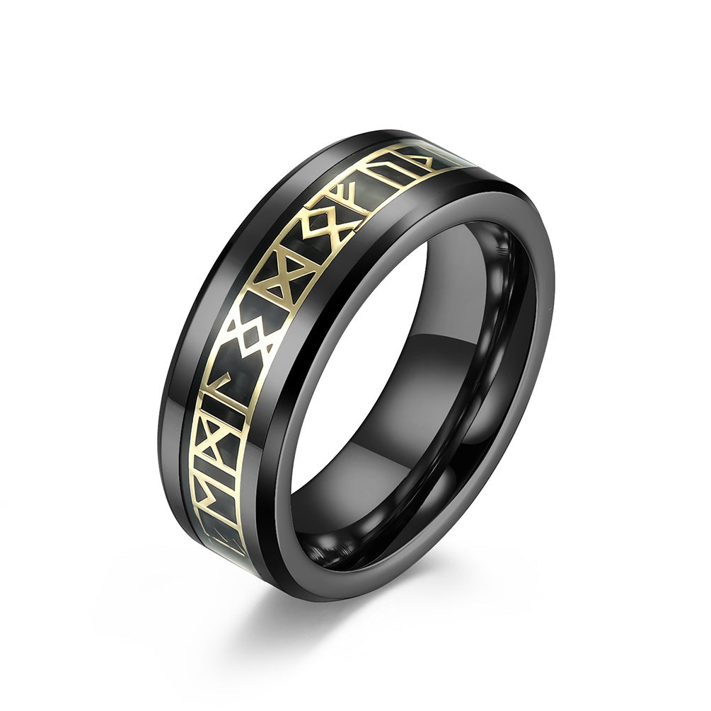Cross-Border Jewelry Supply Nordic Viking Luhn Rune Ring