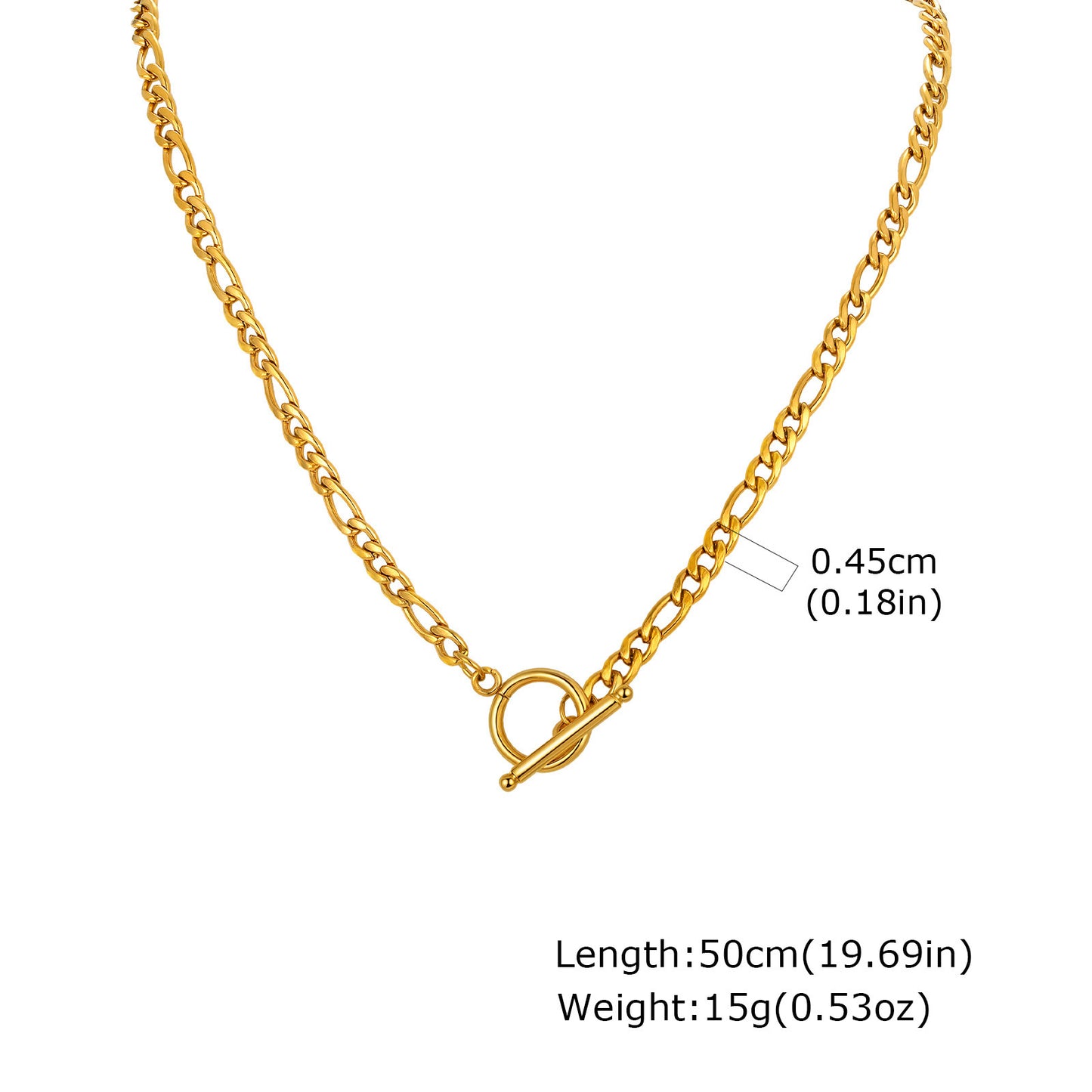 Men's Stainless Steel Three To One Nk Chain Ot Buckle Premium Necklace