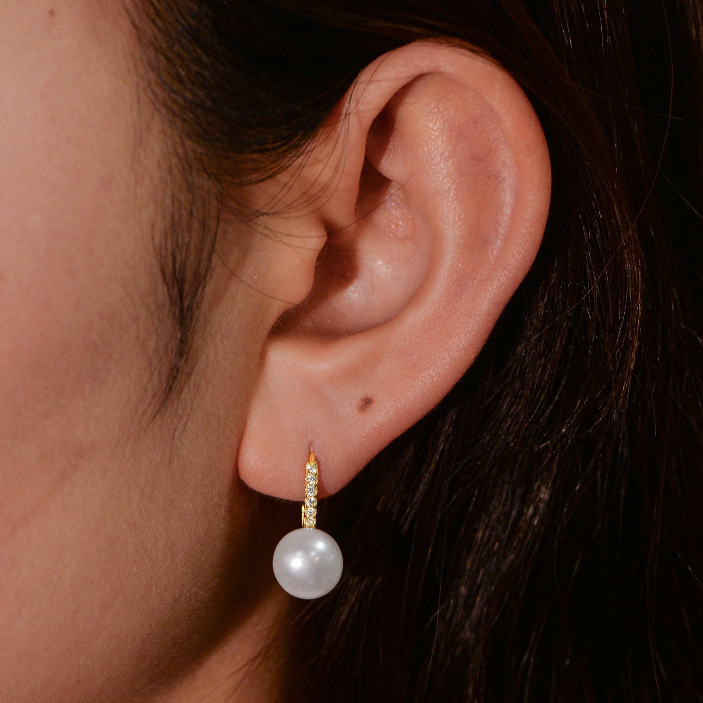 Planderful Sterling Silver Freshwater Pearl Earrings Elegant Classic Versatile For Women Light Luxury