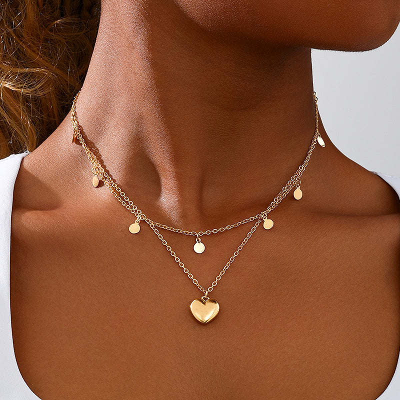 Planderful Vienna Verve Necklace – Elegant Fringed Love Pendant