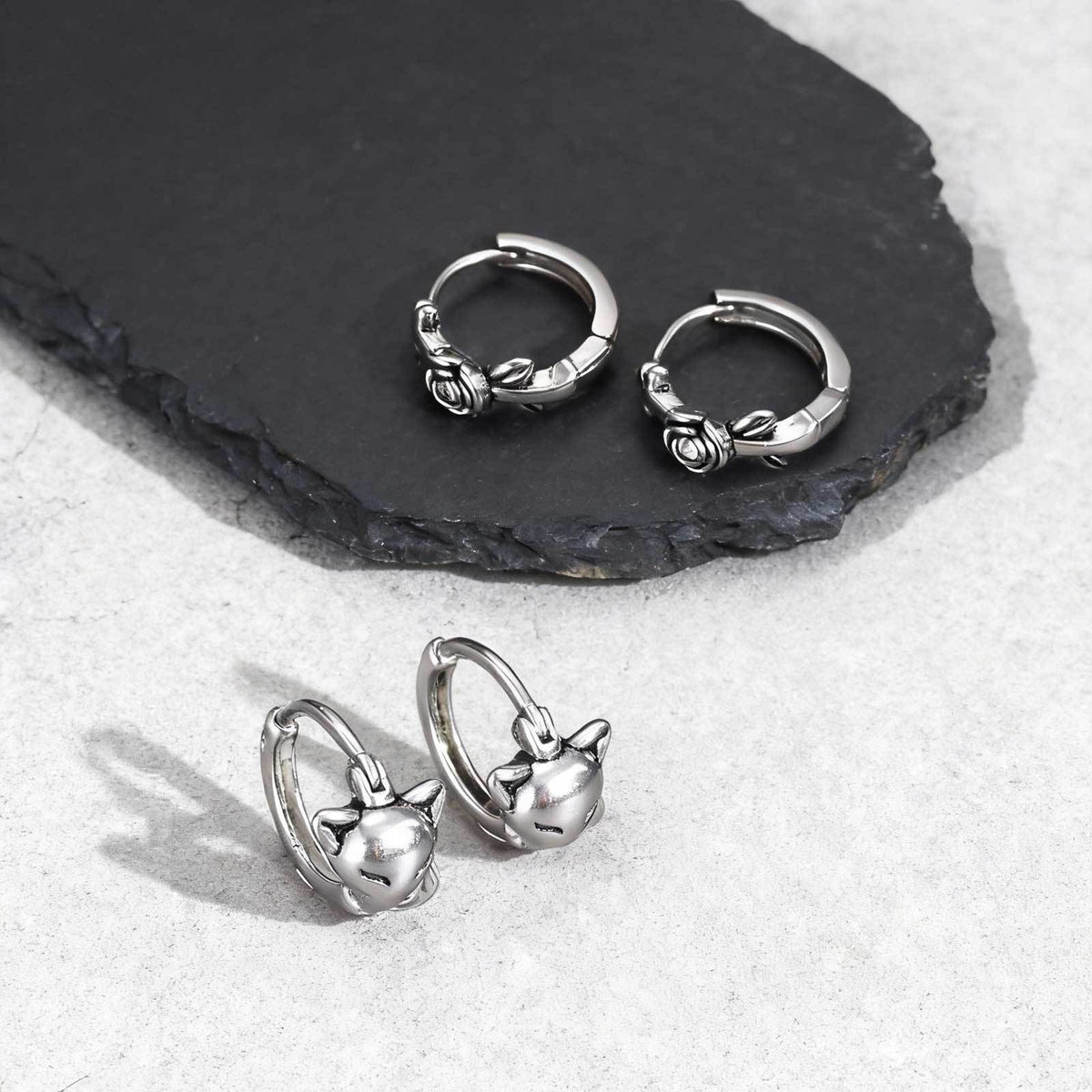 Stainless Steel Zircon Earrings