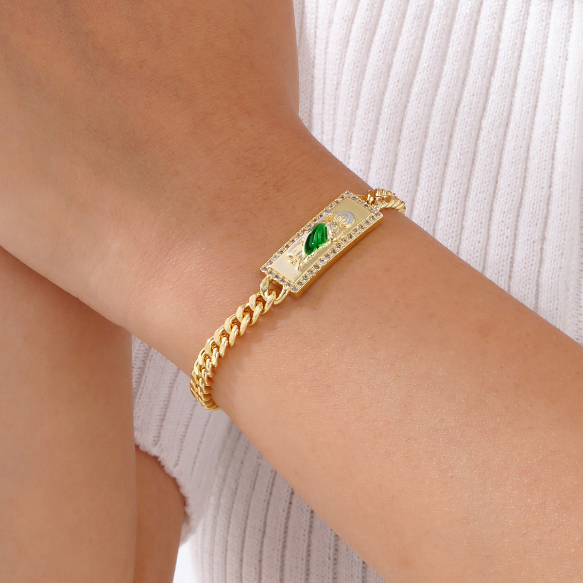 Bracelet Copper Material Gold Chain Gold Female & Male Neutral Models