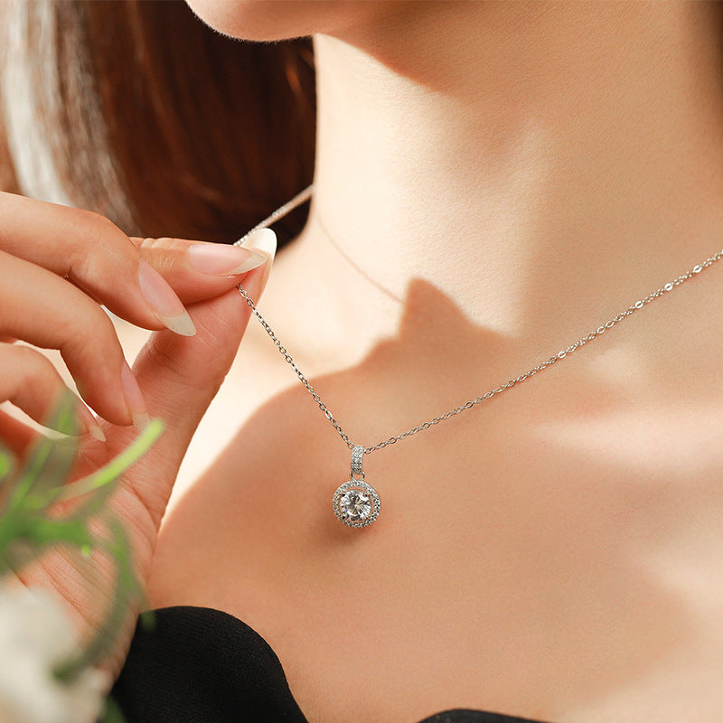 Elegant Sterling Silver Zircon Necklace for Women - Everyday Genie Collection