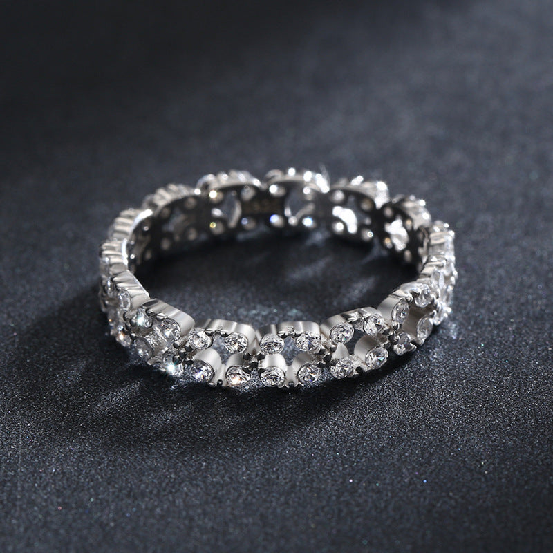 Everyday Genie Sterling Silver Zircon Ring - Size 5-10