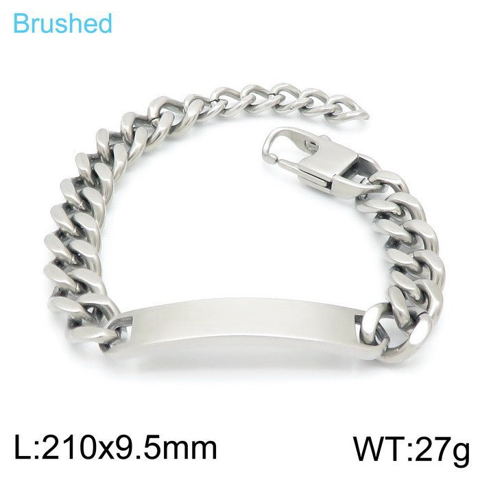 Planderful Adjustable Men Titanium Steel Cuban Bracelet