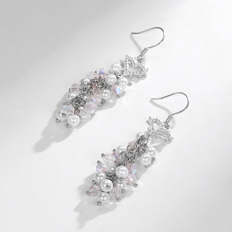 Cluster Bead 925 Sterling Silver Women's Earrings