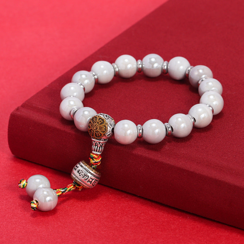 Grey Ceramic Bead Bracelet for Couples - Summer Gift