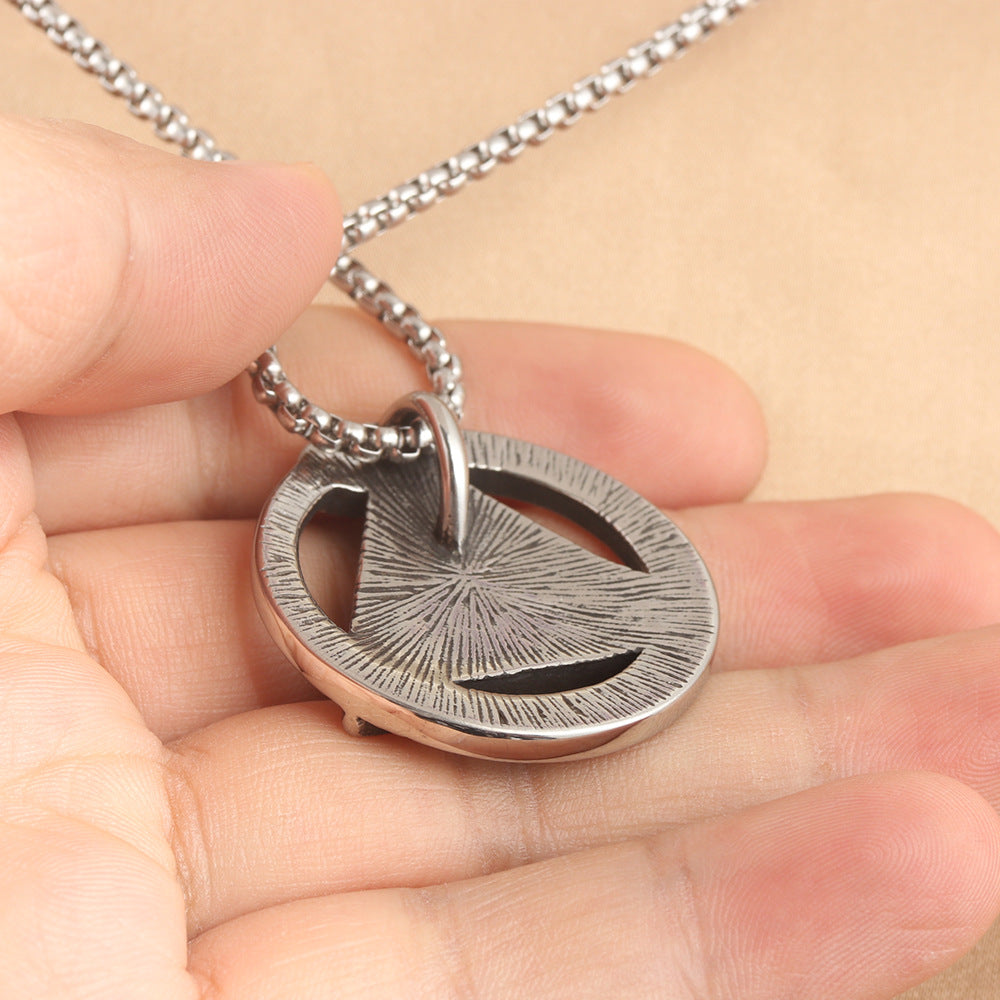 European And American Stainless Steel Viking Triangle Pendant