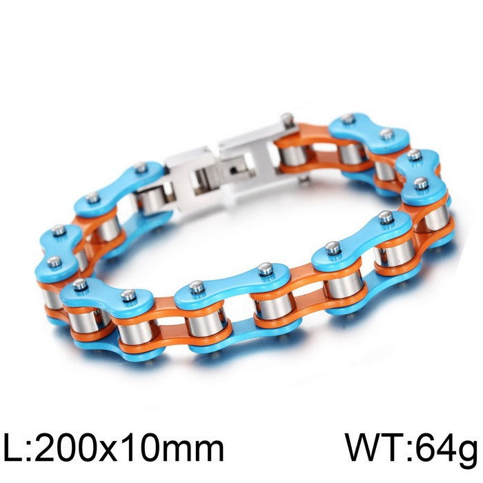 Stylish Stainless Steel Bicycle Chain Bracelet for Men - Hip and Trendy Men's Jewelry