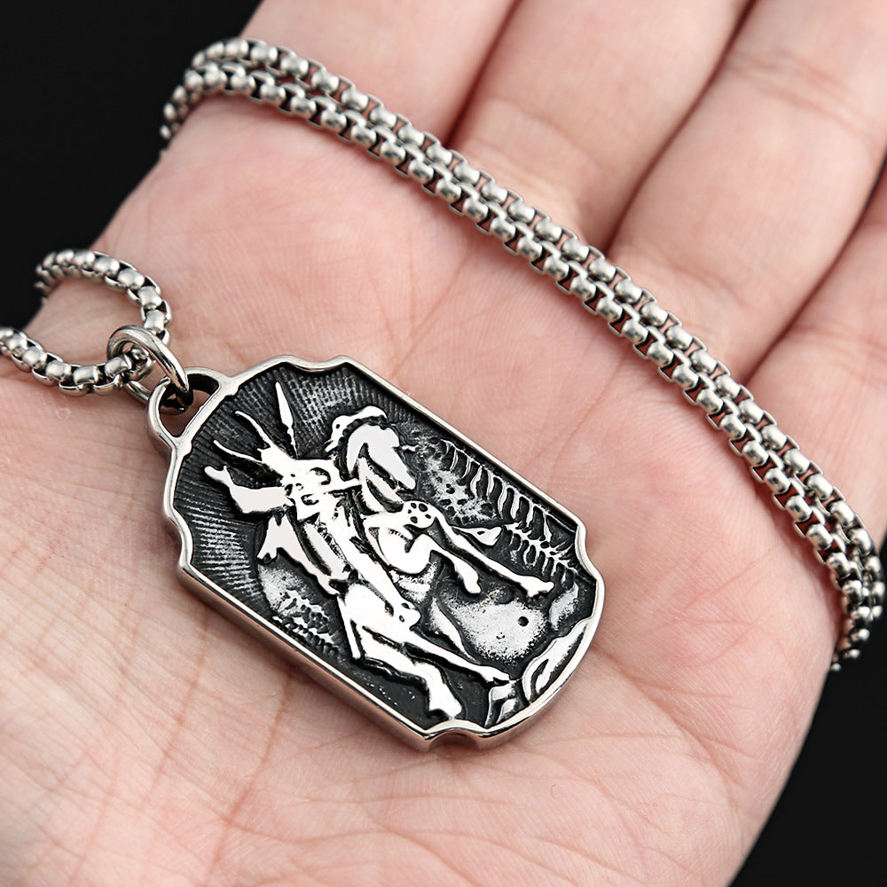 European And American Stainless Steel Viking Warrior Pendant
