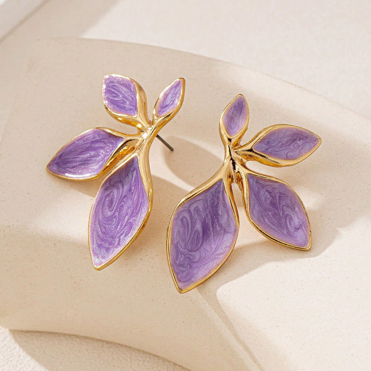 Planderful Vienna Verve Earrings – Bohemian Leaf Design