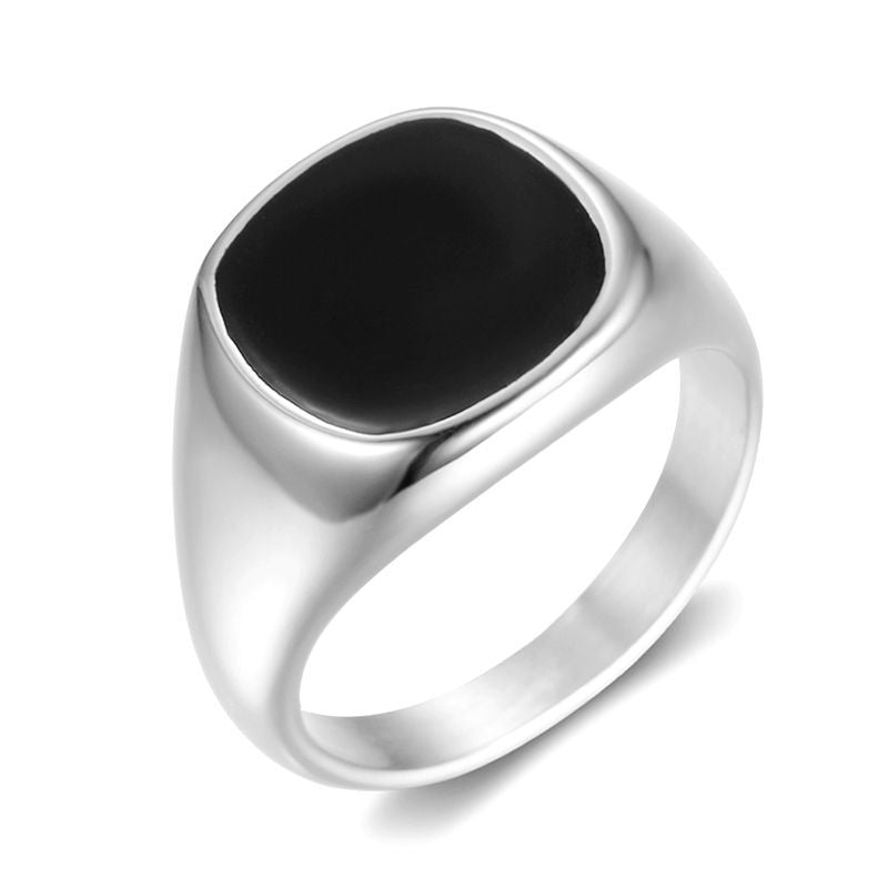 Stainless Steel Gold Plated Epoxy Glossy Ring Unisex By Planderful Everyday Genie For Men And Women