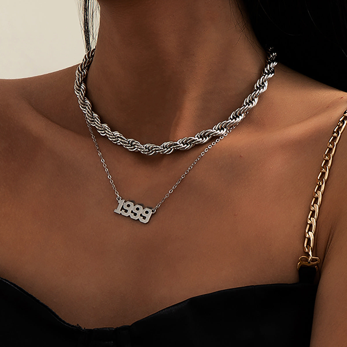 Geometric Metal Necklace For Women By Planderful Vienna Verve Versatile Statement Retro Twist