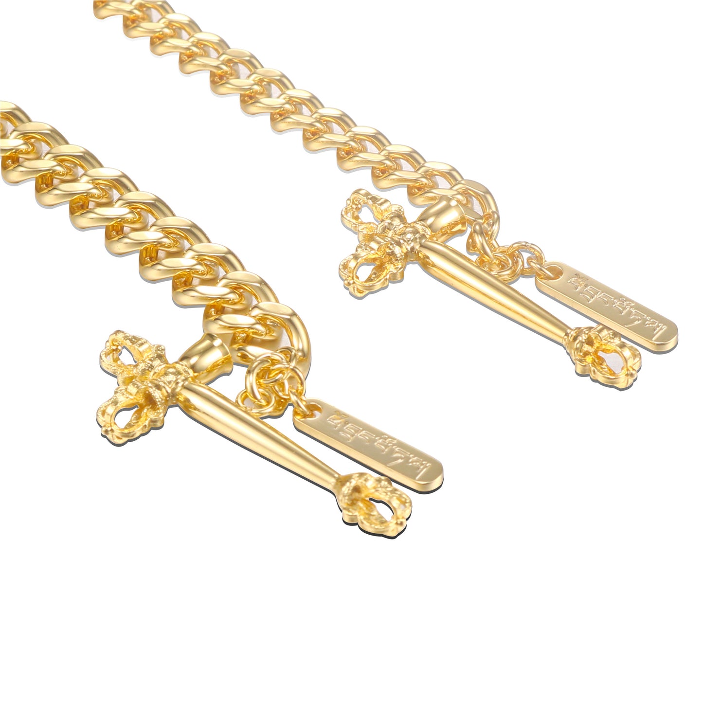 Trendy Titanium Steel Cross Tag Bracelet for Men and Women - Minimalist Fashion Accessory