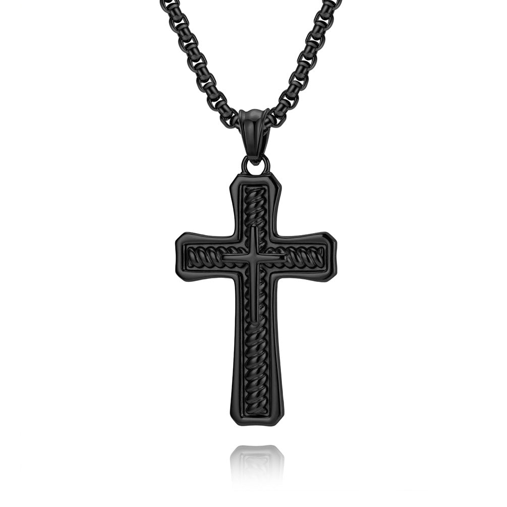 Stainless Steel Cross Vintage Punk Necklace