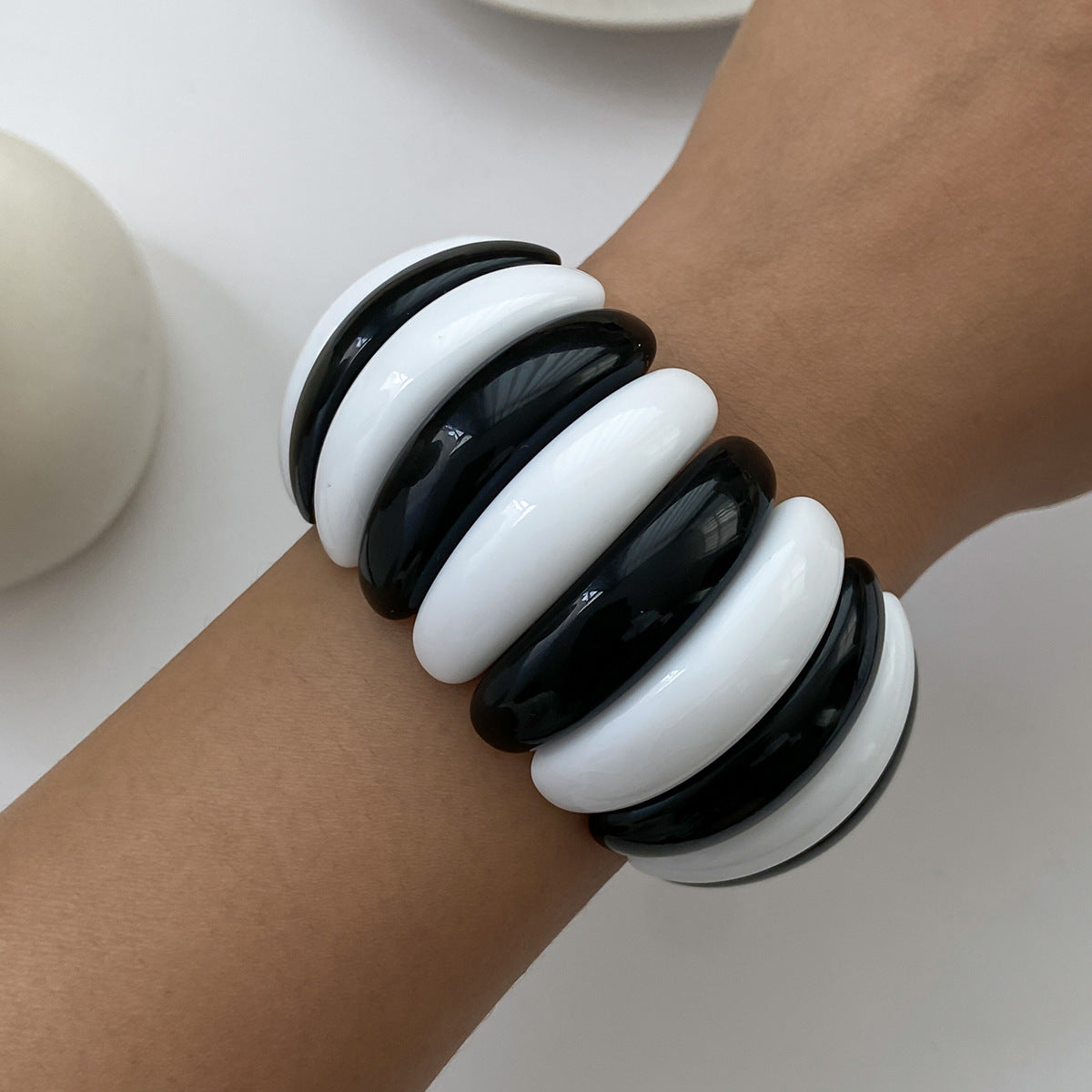 Planderful Vienna Verve Personalized Color Matching Bracelet For Women Elastic Wide Statement Jewelry