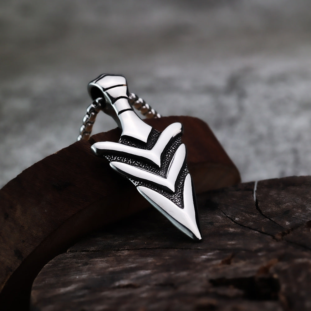 Cross-Border Viking Spear Arrow Pendant Jewelry for Men