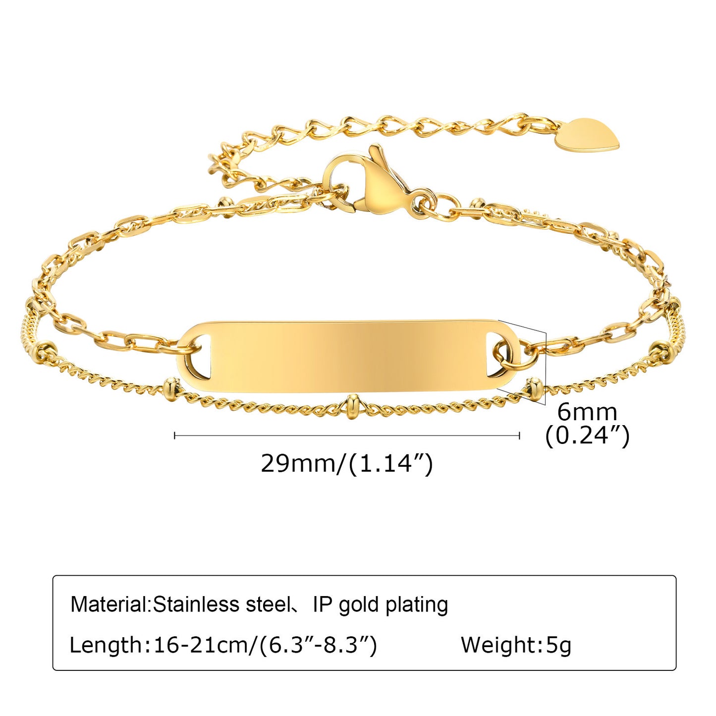 Ladies Fashion Stainless Steel Infinity Flower Bracelet Gold