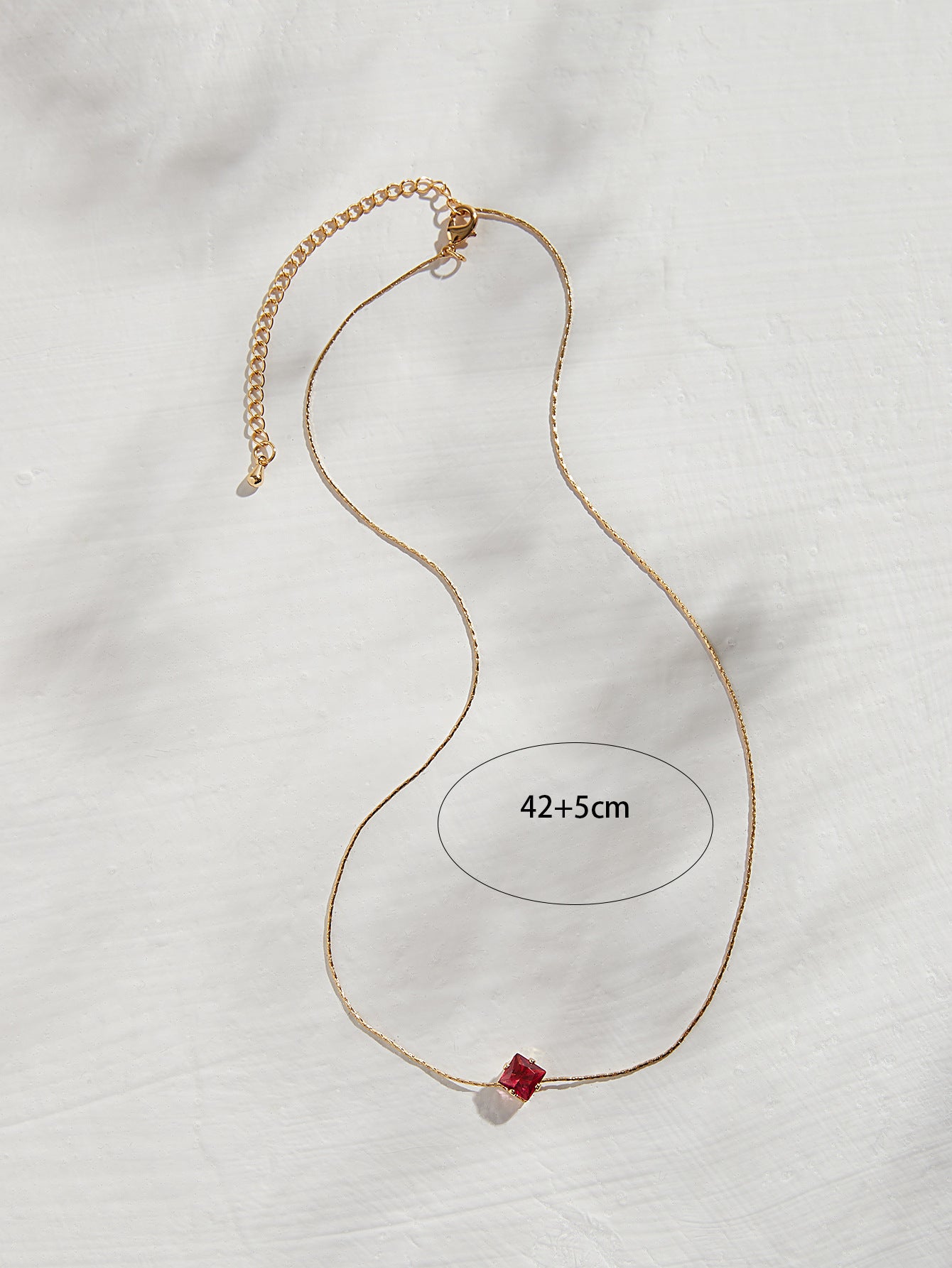 Red Zircon Collar Necklace - Vienna Verve Collection