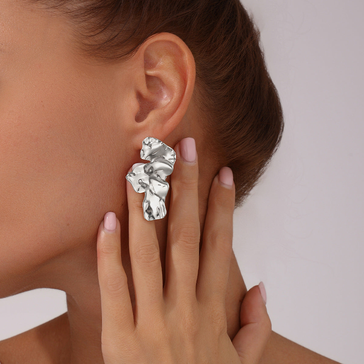 Planderful Vienna Verve Earrings – Unique Irregular Liquid Glossy Design