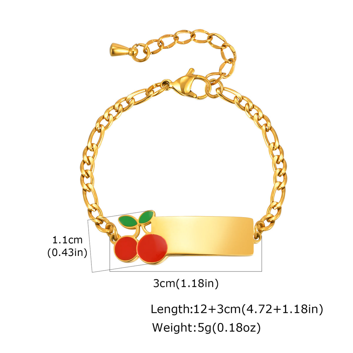 Children'S Cute Three To Stainless Steel Bracelet