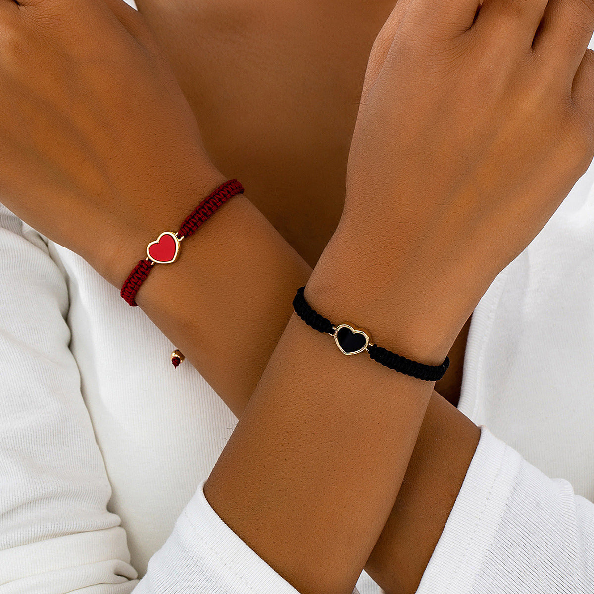 Fashionable Woven Rope Love Bracelets Set for Couples