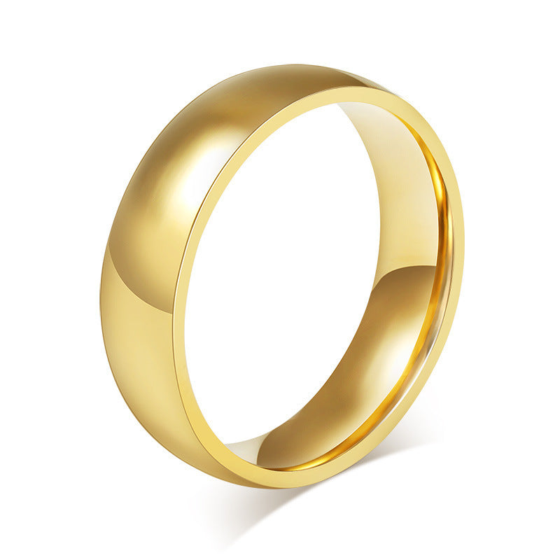 Titanium Steel Couple Ring – Ring Gold Zircon Wedding Ring – Pair Ring