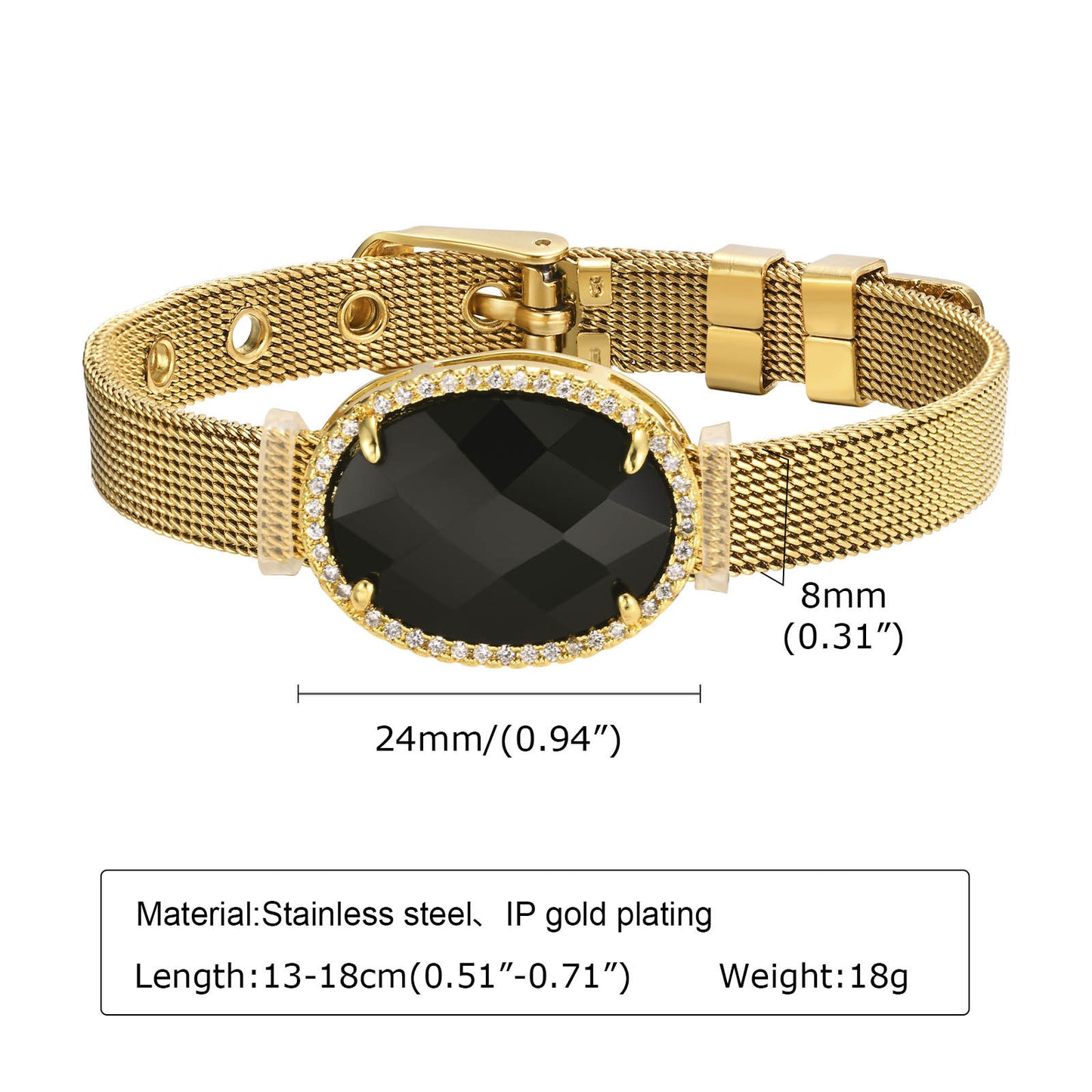 Europe And America Cross-border Stainless Steel Butterfly Mesh Strap Bracelet Golden Ladies