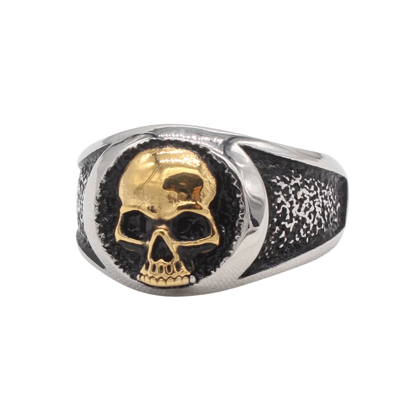 Planderful Jewelry Skull Ring For Men In Titanium Steel With Retro European American Style