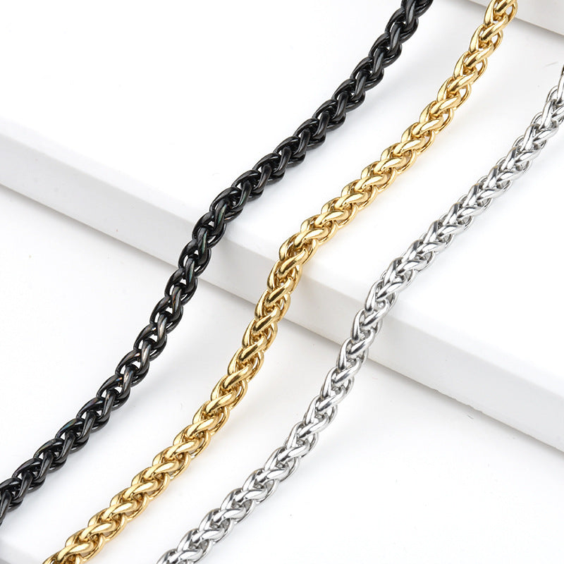 Planderful Men's Titanium Steel Necklace Retro Hip Hop Pendant For Him Bold Statement Accessory