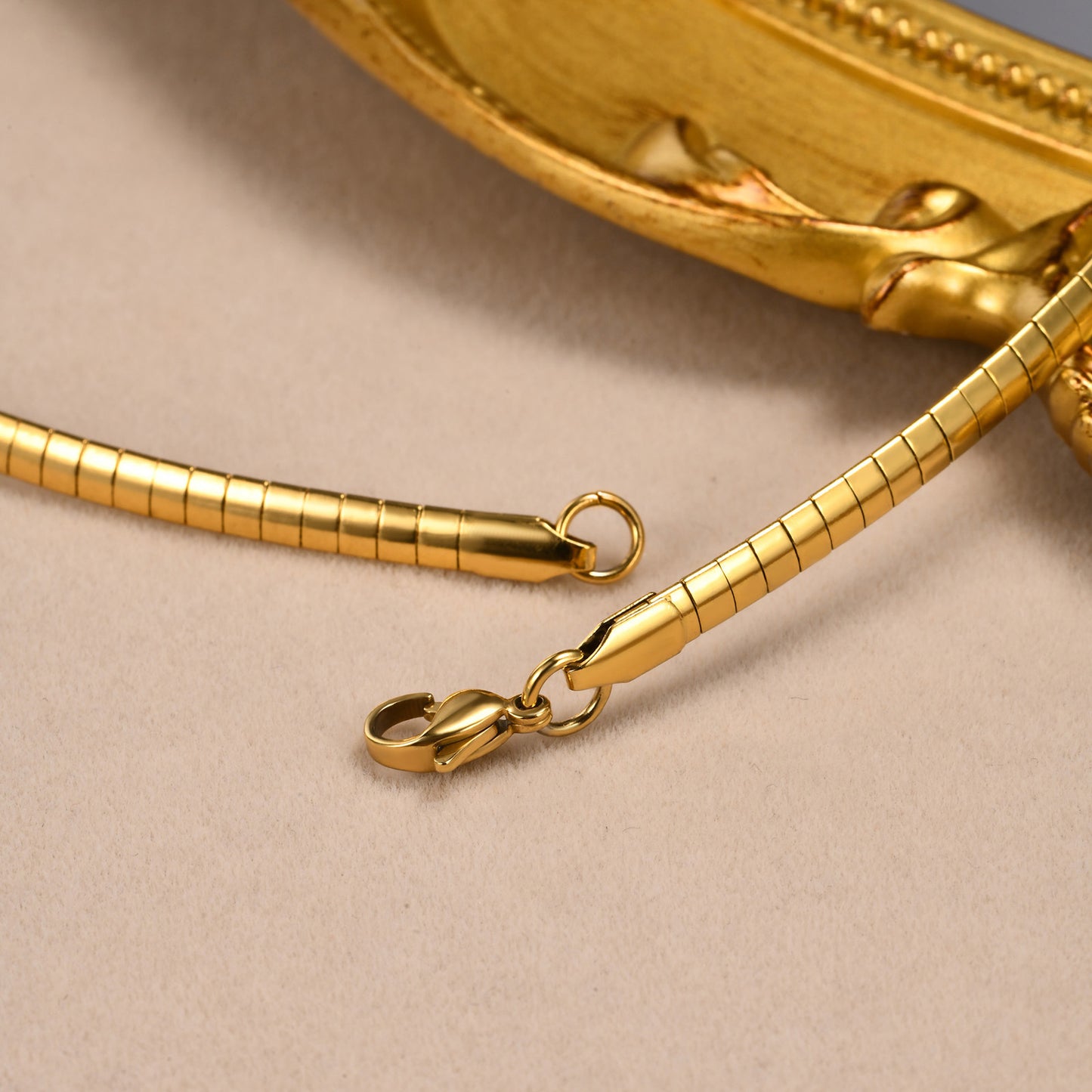 European And American Cross-Border Jewelry Wholesale Women's Simple Stainless Steel Gold Snake Chain Collar