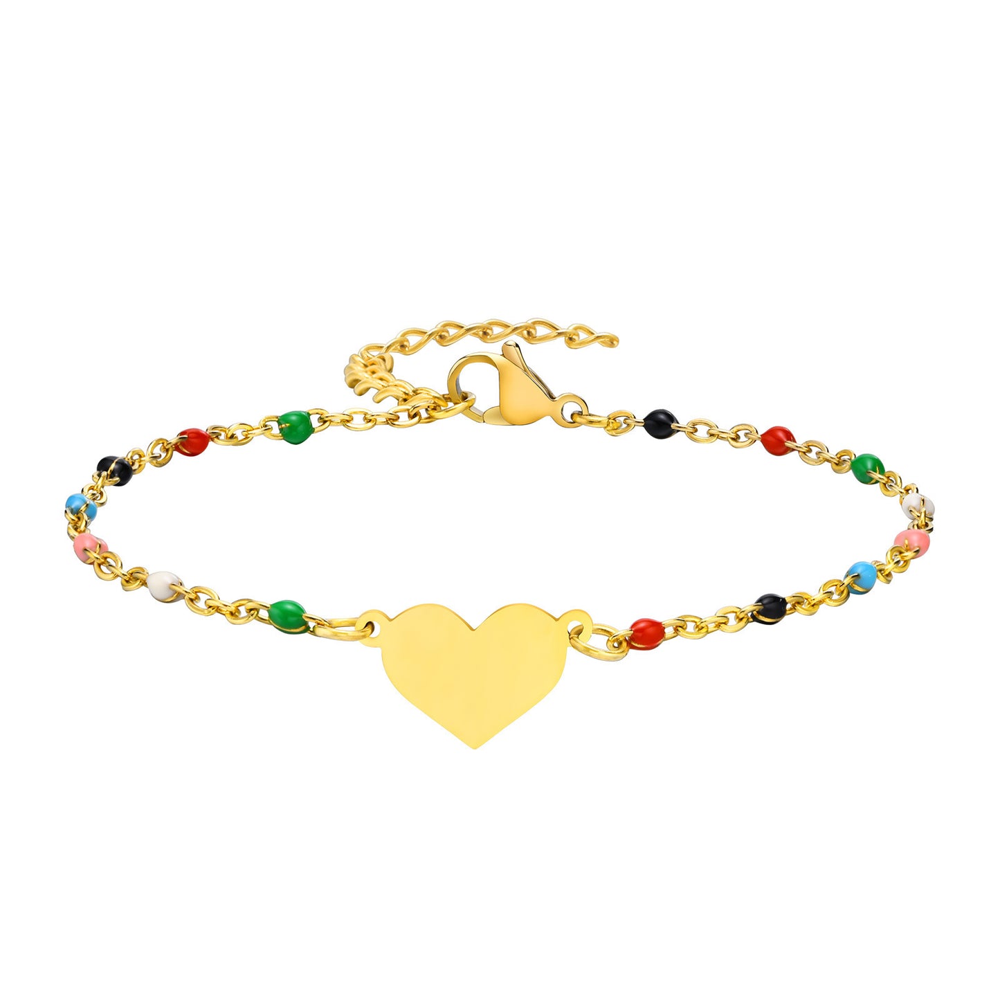 Stainless Steel Fatima Hand Tree of Life Heart Cross Bracelet