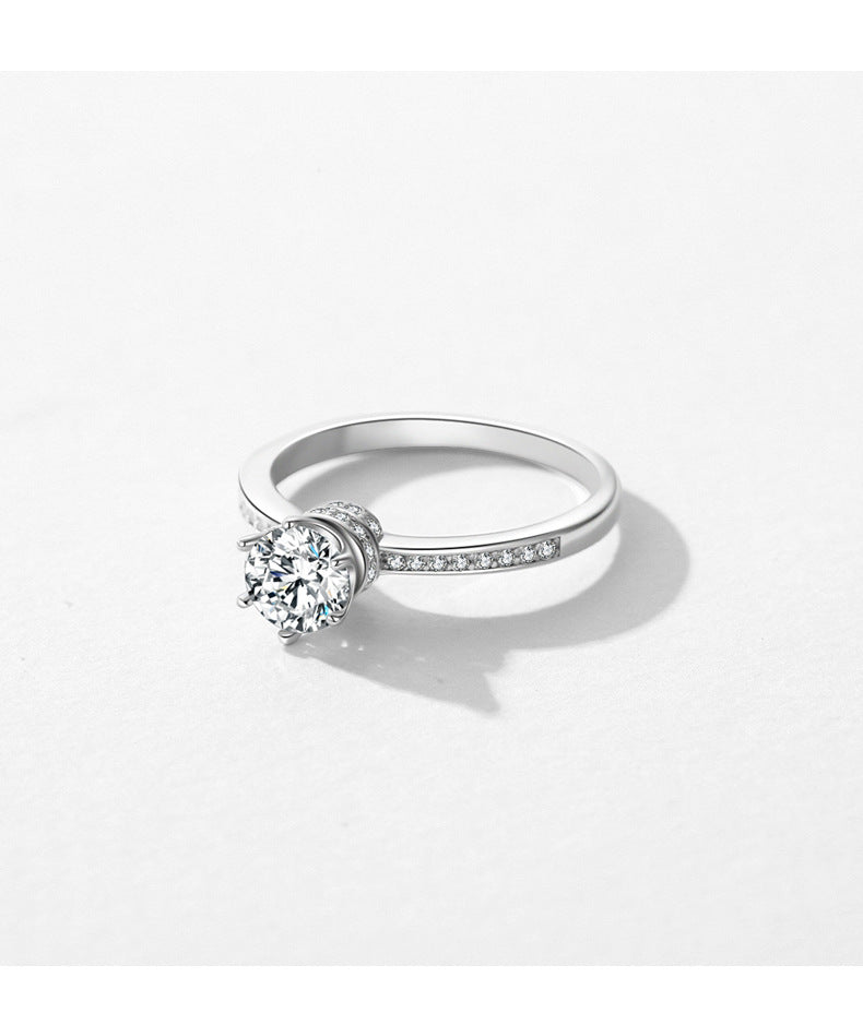 Everyday Genie Sterling Silver Zircon Crown Ring for Women - Size 5-10