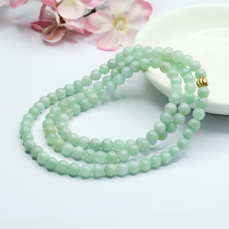 Natural Myanmar Jade Beads Necklace, Jade Jewelry