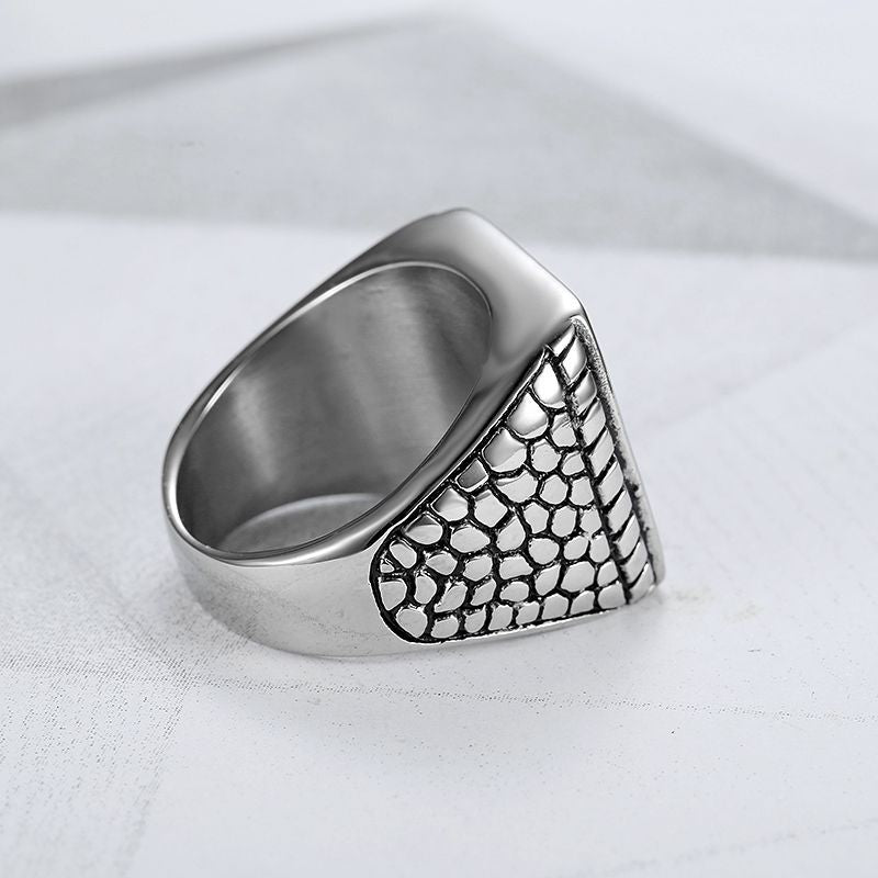 Hip Hop Ring Stainless Steel Five Pointed Star Epoxy By Everyday Genie For Men Polished Durable