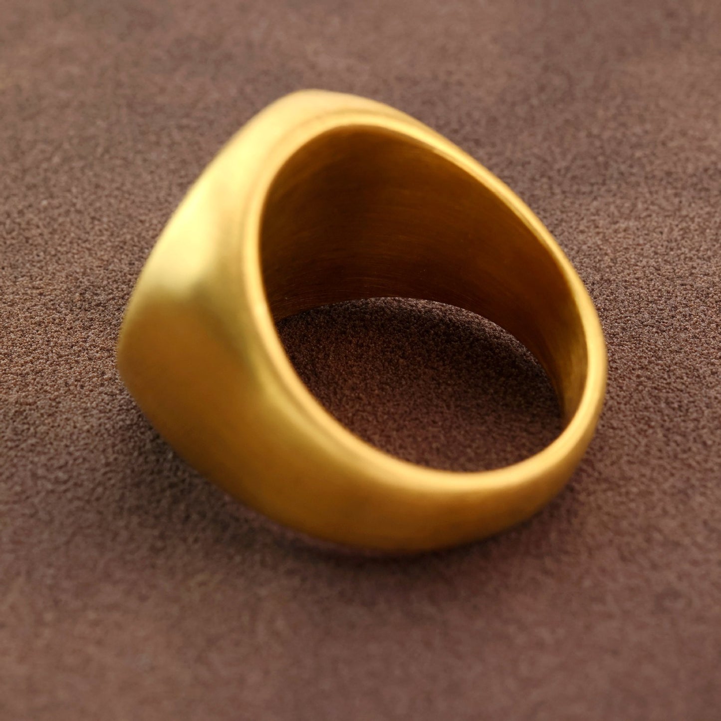 Planderful Navy Knight Mens Stainless Steel Ring Engraved Compass Gold and Steel Finish For Men