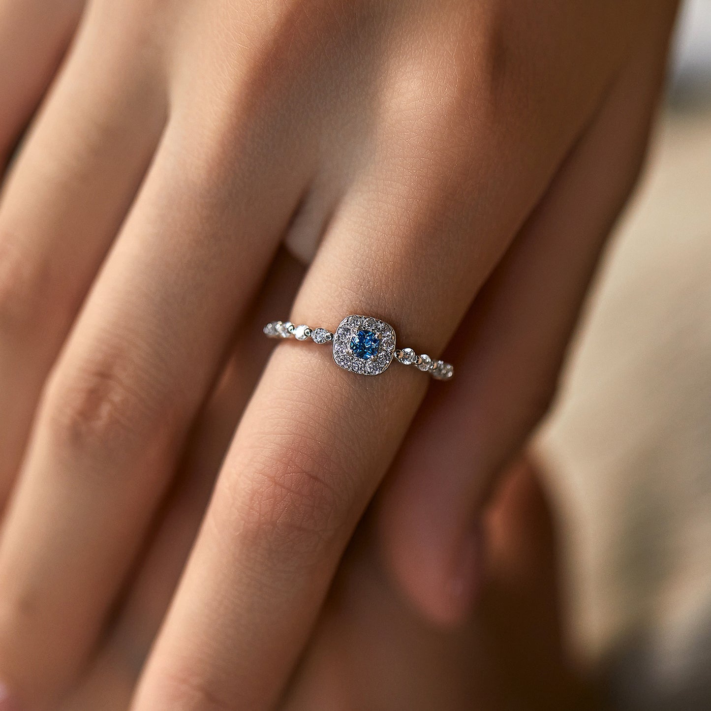 Planderful Gala Fireworks Ring – Exquisite Sterling Silver with Zircon Crystals