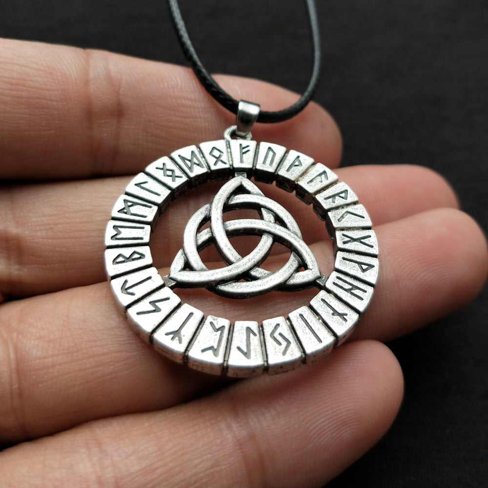 Viking Rune Triangle Knot Pendant Necklace - Norse Legacy Collection