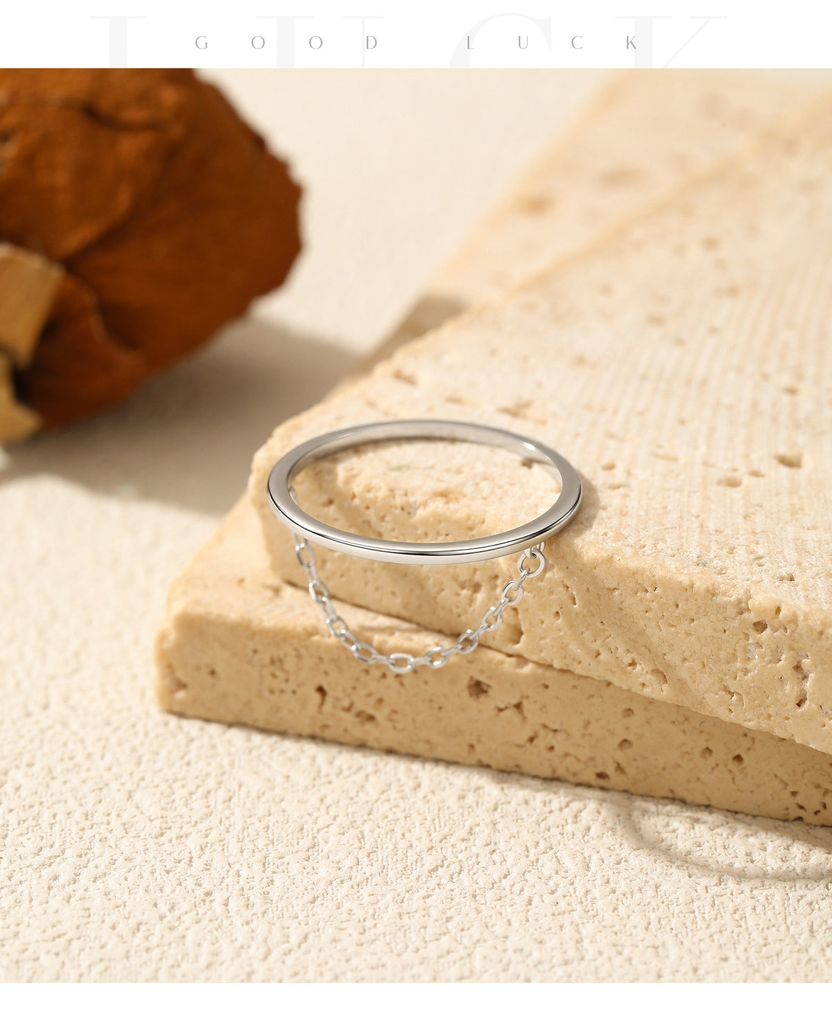 925 Sterling Silver Chain Ring