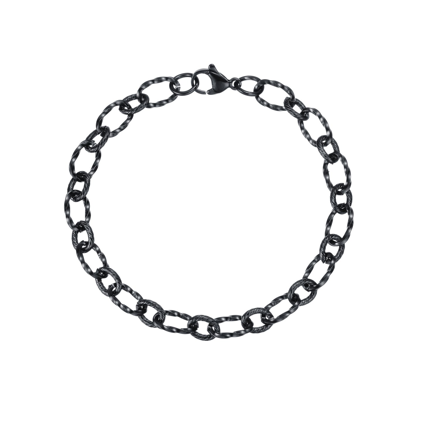 Planderful Everyday Genie Stainless Steel Twist Chain Bracelet For Couples Unisex Protection Gift