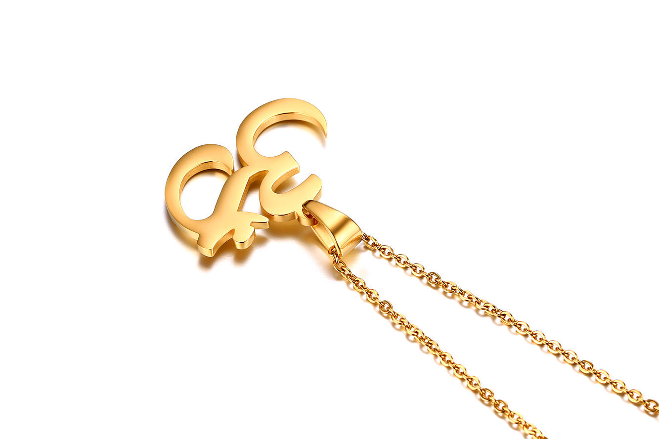 AliExpress Amazon Cross-Border Jewelry Titanium Steel Om Pendant