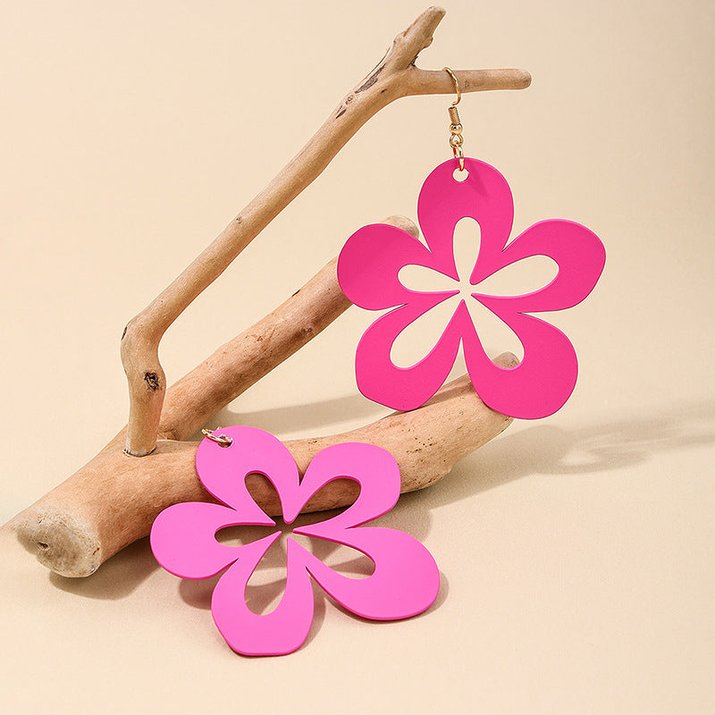 Floral Statement Earrings with a Retro Twist