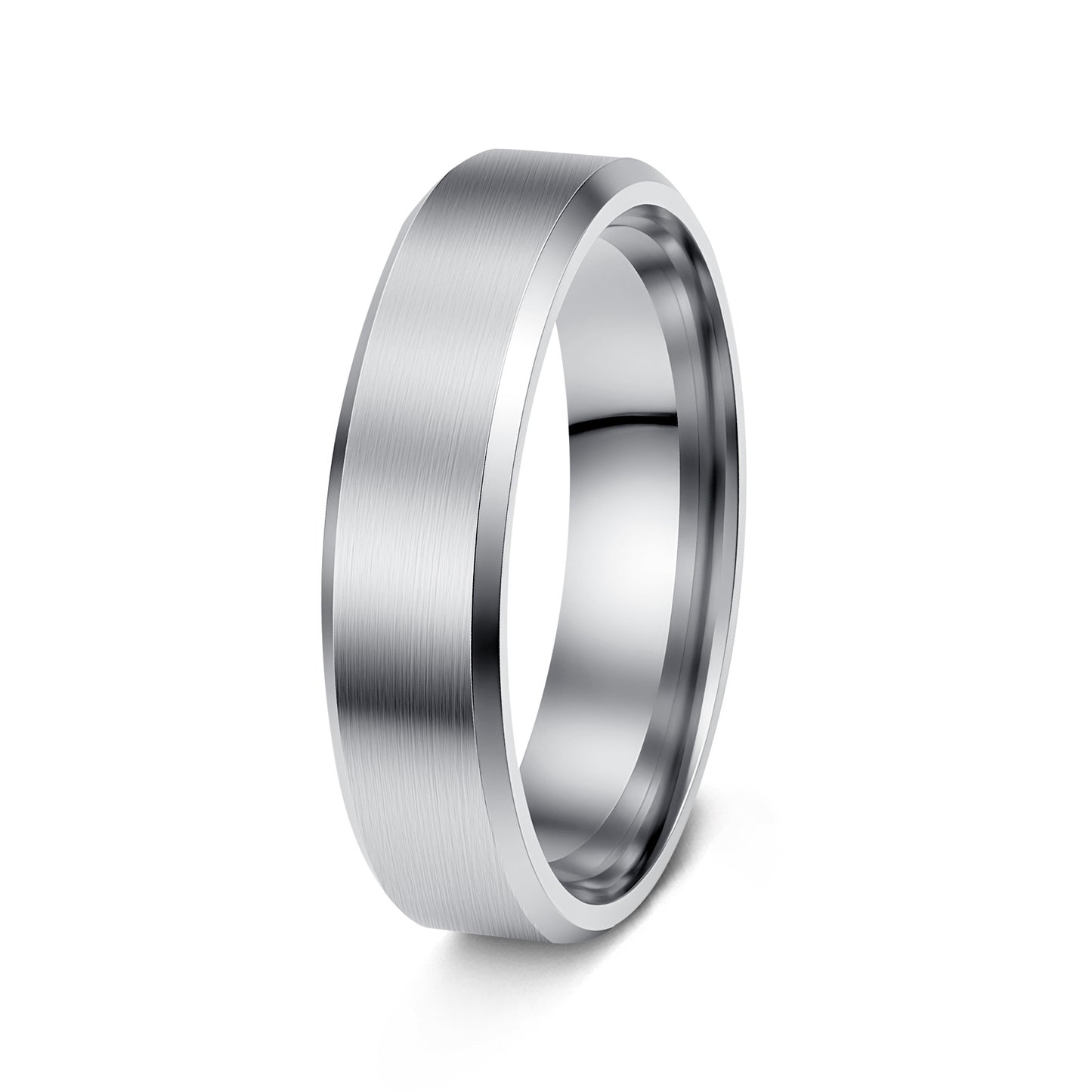 Planderful 6mm Unisex Matte Ring European American Jewelry For Protection And Everyday Wear