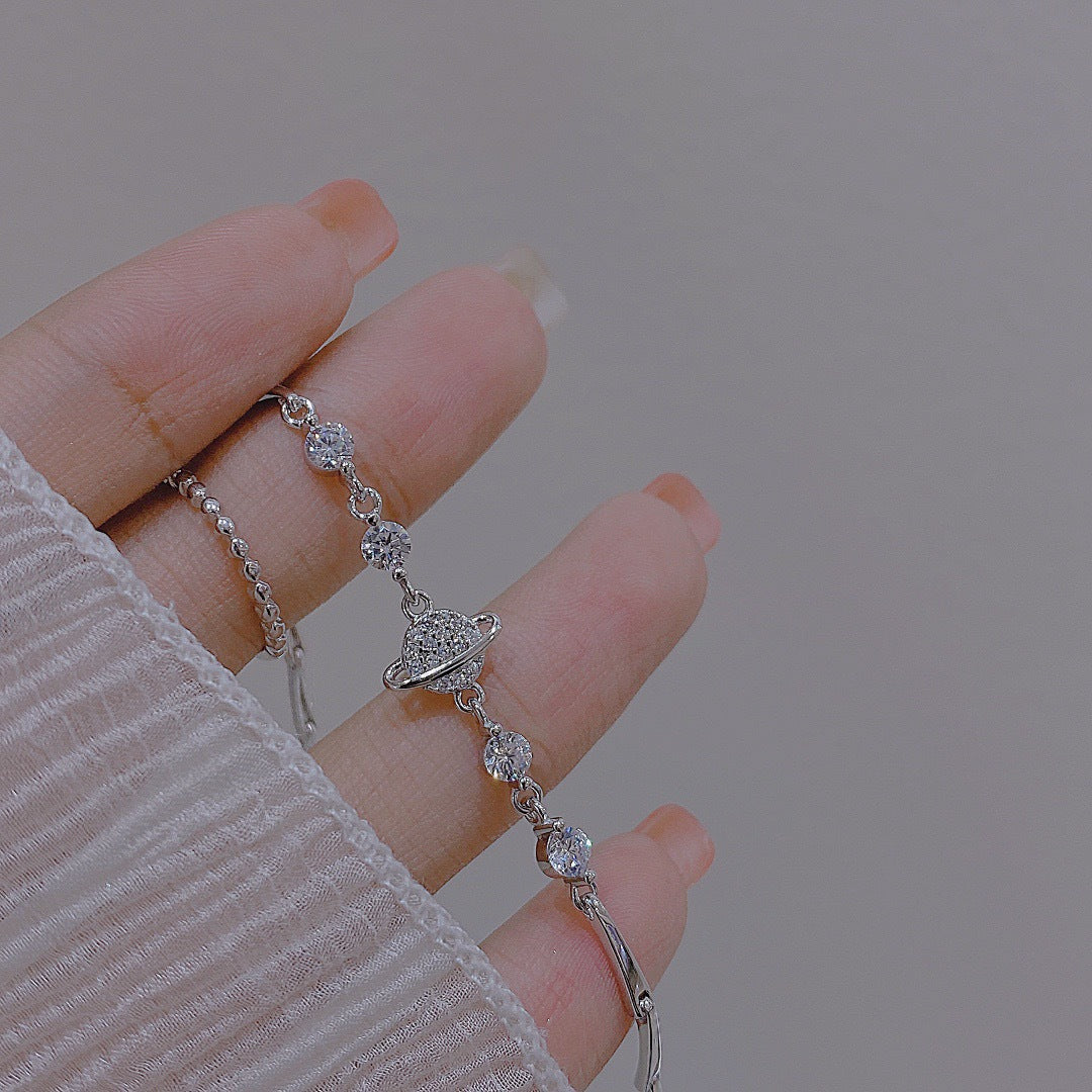 Planet Contemporary 925 Sterling Silver Bracelet